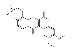 1H-Bis(1)benzopyrano(3,4-b:6'5'-e)pyran-7,13-dione,2,3-dihydro-9,10-dimethoxy-3,3-dimethyl结构式