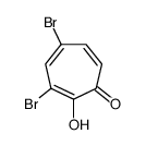 3,5-dibromo-2-hydroxycyclohepta-2,4,6-trien-1-one Structure