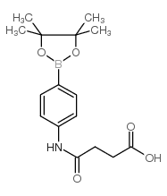 N-[4-(4,4,5,5-四甲基-1,3,2-二氧杂硼烷-2-基)苯基]琥珀酰胺酸结构式