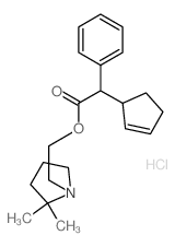 Benzeneacetic acid, a-2-cyclopenten-1-yl-,2-(2,2-dimethyl-1-pyrrolidinyl)ethyl ester, hydrochloride (1:1) Structure