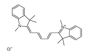 2-[5-(1,3-二氢-1,3,3-三甲基-2H-吲哚-2-亚基)-1,3-戊二烯-1-基]-1,3,3-三甲基-3H-吲哚鎓氯化物结构式