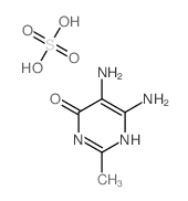 5,6-diamino-2-methyl-1H-pyrimidin-4-one; sulfuric acid Structure