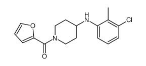 [4-(3-chloro-2-methylanilino)piperidin-1-yl]-(furan-2-yl)methanone结构式