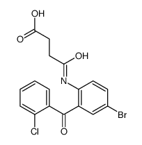 4-[4-bromo-2-(2-chlorobenzoyl)anilino]-4-oxobutanoic acid结构式