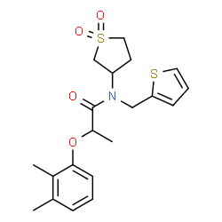 2-(2,3-dimethylphenoxy)-N-(1,1-dioxidotetrahydrothiophen-3-yl)-N-(thiophen-2-ylmethyl)propanamide structure