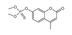 Thiophosphoric acid O,O-dimethyl O-(4-methyl-7-coumarinyl) ester结构式