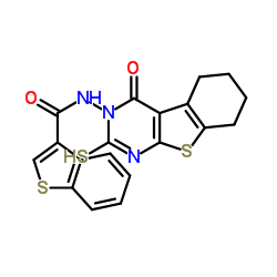 Benzo[b]thiophene-3-carboxamide, N-(1,4,5,6,7,8-hexahydro-4-oxo-2-thioxo[1]benzothieno[2,3-d]pyrimidin-3(2H)-yl)- (9CI)结构式