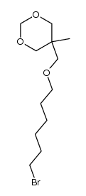 5-(((6-bromohexyl)oxy)methyl)-5-methyl-1,3-dioxane Structure