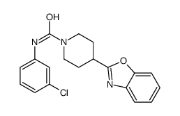 1-Piperidinecarboxamide,4-(2-benzoxazolyl)-N-(3-chlorophenyl)-(9CI) Structure