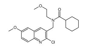 Cyclohexanecarboxamide, N-[(2-chloro-6-methoxy-3-quinolinyl)methyl]-N-(2-methoxyethyl)- (9CI) structure