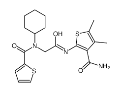 2-Thiophenecarboxamide,N-[2-[[3-(aminocarbonyl)-4,5-dimethyl-2-thienyl]amino]-2-oxoethyl]-N-cyclohexyl-(9CI) picture