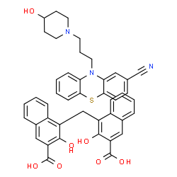 4,4'-methylenebis[3-hydroxy-2-naphthoic] acid, compound with 10-[3-(4-hydroxypiperidin-1-yl)propyl]-10H-phenothiazine-2-carbonitrile (1:1) picture