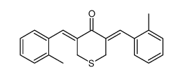 3,5-bis[(2-methylphenyl)methylidene]thian-4-one结构式