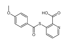 3-(4-methoxybenzoyl)sulfanylpyridine-2-carboxylic acid Structure