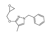 1-benzyl-4-methyl-3-(oxiran-2-ylmethoxy)pyrazole Structure