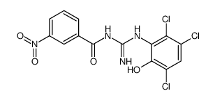 N-(3-Nitro-benzoyl)-N'-(2,3,5-trichloro-6-hydroxy-phenyl)-guanidine结构式