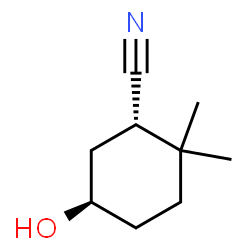 Cyclohexanecarbonitrile, 5-hydroxy-2,2-dimethyl-, (1S,5R)- (9CI)结构式