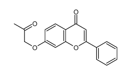 7-(2-oxopropoxy)-2-phenylchromen-4-one结构式