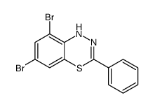 6,8-dibromo-3-phenyl-1H-4,1,2-benzothiadiazine结构式