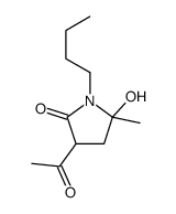 3-acetyl-1-butyl-5-hydroxy-5-methylpyrrolidin-2-one Structure