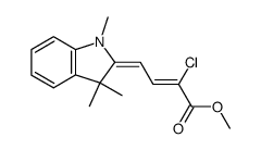 (Z)-2-Chloro-4-[1,3,3-trimethyl-1,3-dihydro-indol-(2E)-ylidene]-but-2-enoic acid methyl ester结构式