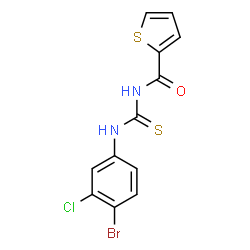 N-{[(4-bromo-3-chlorophenyl)amino]carbonothioyl}-2-thiophenecarboxamide picture