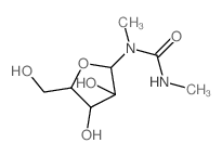 Urea, N-b-D-arabinofuranosyl-N,N'-dimethyl- Structure