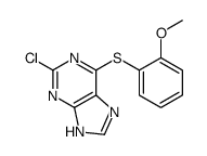 2-chloro-6-(2-methoxyphenyl)sulfanyl-7H-purine结构式