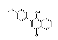 5-chloro-7-[4-(dimethylamino)phenyl]quinolin-8-ol结构式