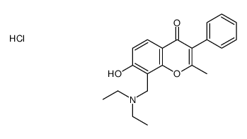 diethyl-[(7-hydroxy-2-methyl-4-oxo-3-phenylchromen-8-yl)methyl]azanium,chloride Structure