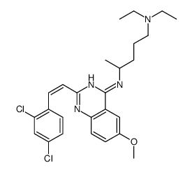 1,4-Pentanediamine, N(sup 4)-(2-(2-(2,4-dichlorophenyl)ethenyl)-6-meth oxy-4-quinazolinyl)-N(sup 1),N(sup 1)-diethyl- picture