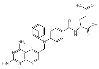 2-[[4-[(2,4-diaminopteridin-6-yl)methyl-phenethyl-amino]benzoyl]amino]pentanedioic acid Structure