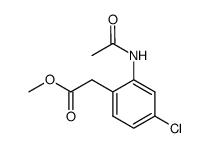 (2-acetylamino-4-chloro-phenyl)-acetic acid methyl ester结构式