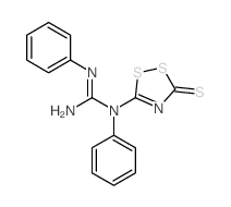 Guanidine,N,N'-diphenyl-N-(3-thioxo-3H-1,2,4-dithiazol-5-yl)- Structure