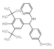 4-[(4-methoxyphenyl)-(pyridin-2-ylamino)methyl]-2,6-ditert-butyl-phenol结构式