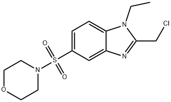 2-(氯甲基)-1-乙基-5-(吗啉-4-磺酰基)-1H-1,3-苯并二唑结构式