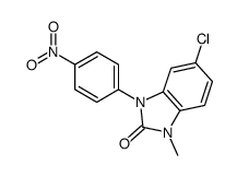 5-chloro-1-methyl-3-(4-nitrophenyl)benzimidazol-2-one结构式