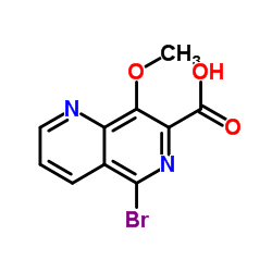 5-Bromo-8-methoxy-1,6-naphthyridine-7-carboxylic acid Structure