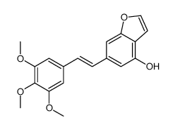 6-[2-(3,4,5-trimethoxyphenyl)ethenyl]-1-benzofuran-4-ol结构式