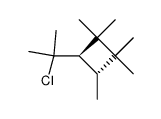 trans-1-(1-Chlor-1-methylethyl)-2,2,3,3,4-pentamethylcyclobutan Structure