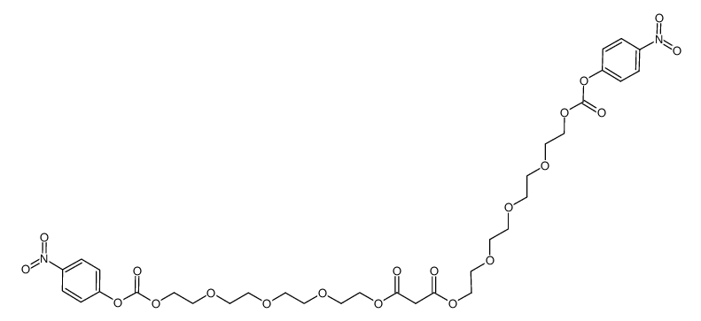 malonic acid bis(4-nitro-phenoxycarboxylate-tetraethyleneglycol)ester Structure