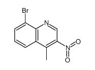 3-硝基-4-甲基-8-溴喹啉结构式