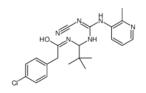 2-(4-Chlorophenyl)-N-{1-[N''-cyano-N'-(2-methyl-3-pyridinyl)carba mimidamido]-2,2-dimethylpropyl}acetamide Structure