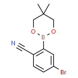 4-Bromo-2-(5,5-dimethyl-1,3,2-dioxaborinan-2-yl)benzonitrile structure