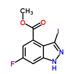 Methyl 6-fluoro-3-iodo-1H-indazole-4-carboxylate Structure