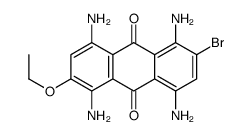 1,4,5,8-tetraamino-2-bromo-6-ethoxyanthracene-9,10-dione结构式