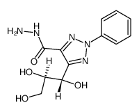 2-phenyl-4-(D-erythro-glycerol-1-yl)-1,2,3-triazole-5-carboxylic axid 5-hydrazide结构式