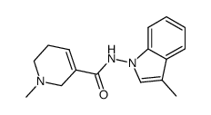 1-methyl-N-(3-methyl-1H-indol-1-yl)-1,2,5,6-tetrahydropyridine-3-carboxamide Structure