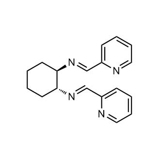 N,N'-((1R,2R)-环己烷-1,2-二基)双(1-(吡啶-2-基)甲亚胺)结构式