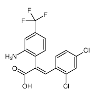 2-[2-amino-4-(trifluoromethyl)phenyl]-3-(2,4-dichlorophenyl)acrylic acid structure